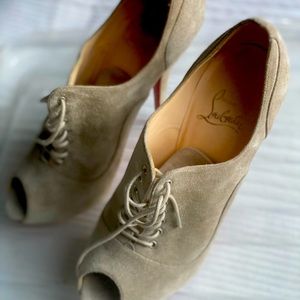 Christian Louboutin suade heels with laces